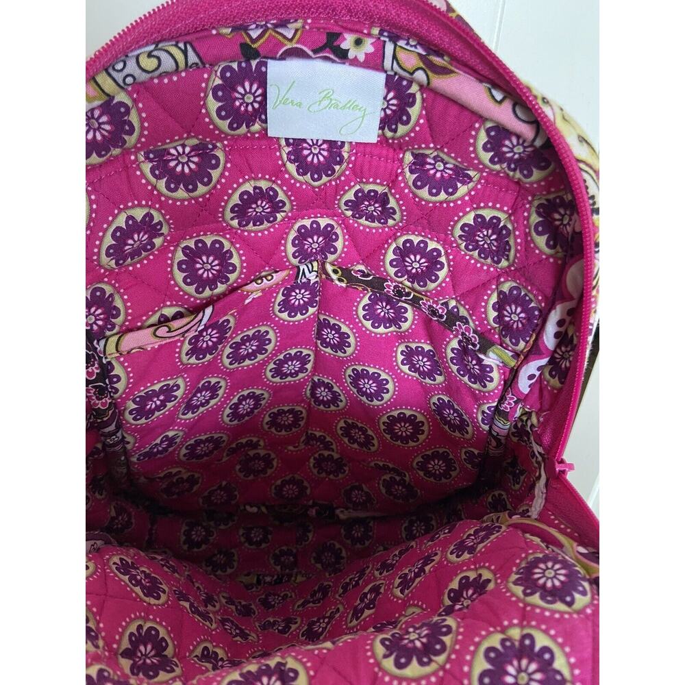 Vera Bradley Very Berry Paisley Small Backpack Bag Plum & Pink Retired 12" X 9" - Picture 8 of 9